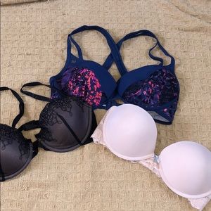 Lot of bras and one swim suit top